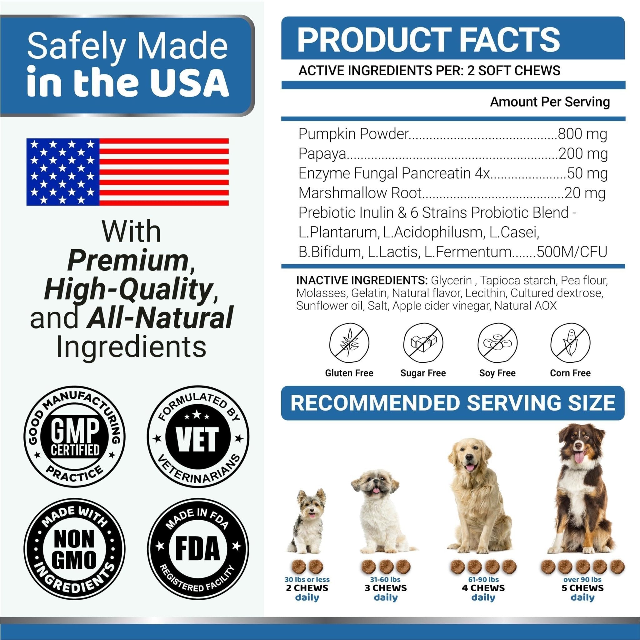 Probiotic Fiber Chews for Dogs — 170 Count - Mascotitas