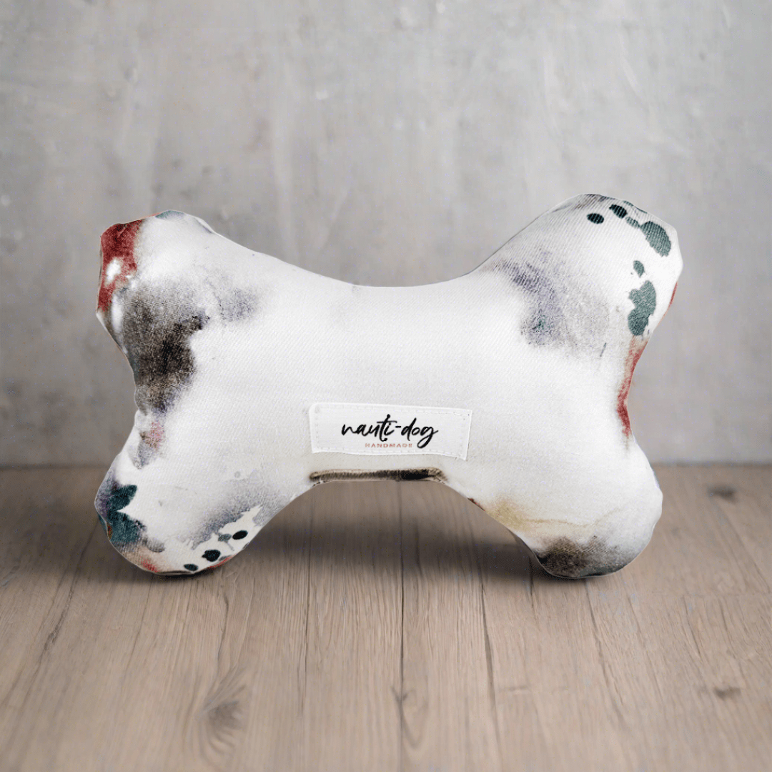 Rustbelt Luxury Grunge Denim Stuffed Squeaker Wubby Dog Toy - Mascotitas