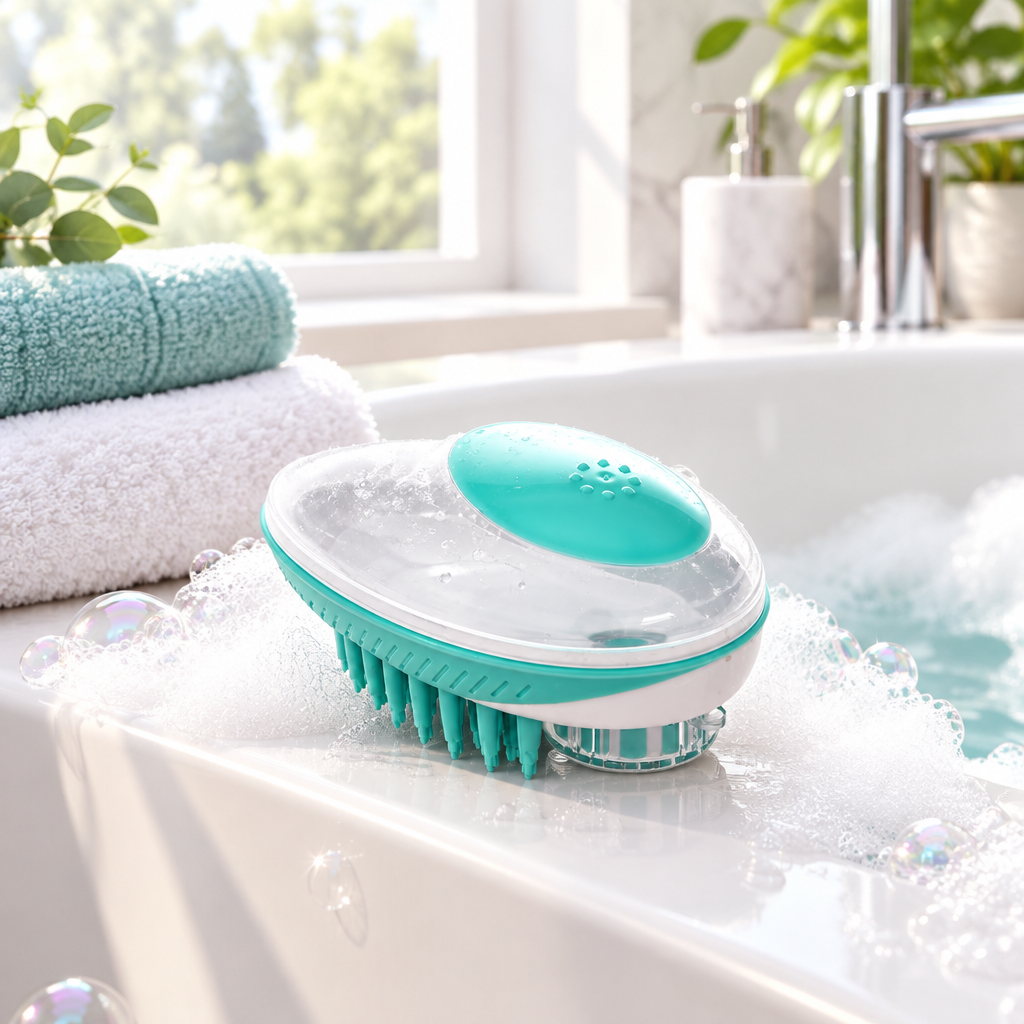 Silicone Bath Brush and Massage Comb for Pets