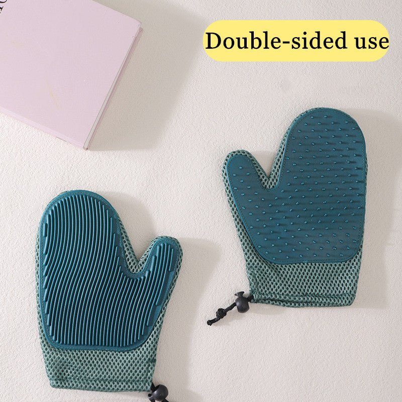 Silicone Massage Gloves and Pet Hair Removal Brushes - Mascotitas