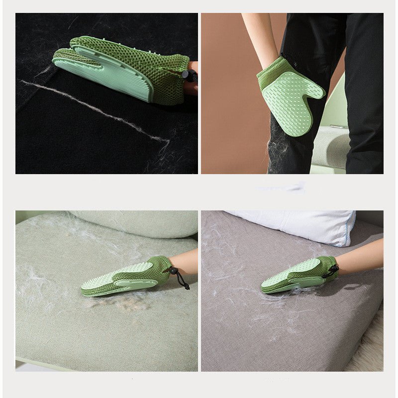 Silicone Massage Gloves and Pet Hair Removal Brushes - Mascotitas