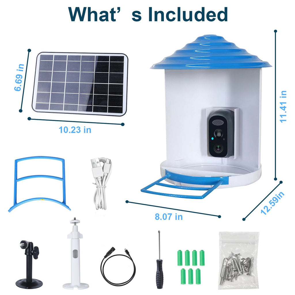 Smart Bird Feeder with Solar - Powered Camera - Mascotitas