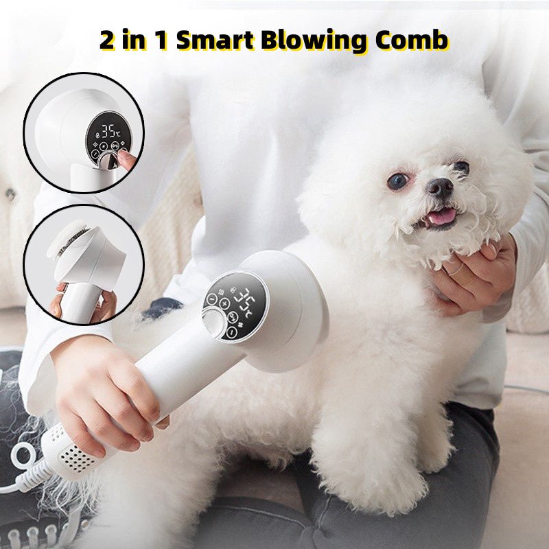 Smart Pet Hair Dryer Dog Golden Retriever Cat Grooming Hairdressing Blow & Comb Silent No Harm Pet Cleaning Supplies Pet Products - Mascotitas