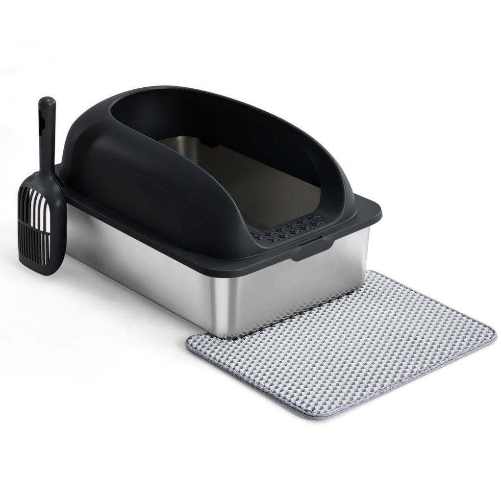 Stainless Steel Cat Litter Box with Lid & Scoop - Mascotitas