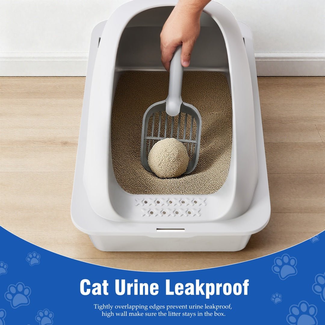 Stainless Steel Cat Litter Box with Lid & Scoop - Mascotitas