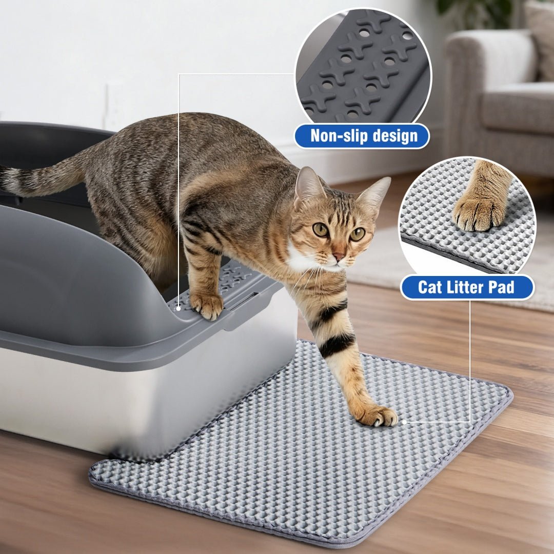 Stainless Steel Cat Litter Box with Lid & Scoop - Mascotitas