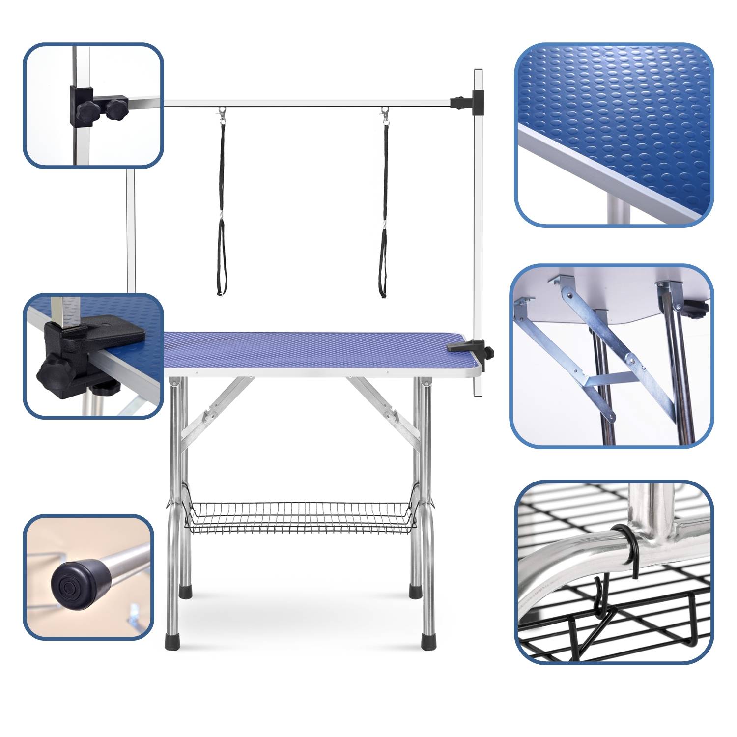 Stainless Steel Folding Dog Pet Grooming Table Table - Mascotitas