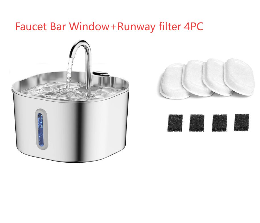 Stainless Steel Smart Pet Water Dispenser Automatic Circulation Large Capacity - Mascotitas