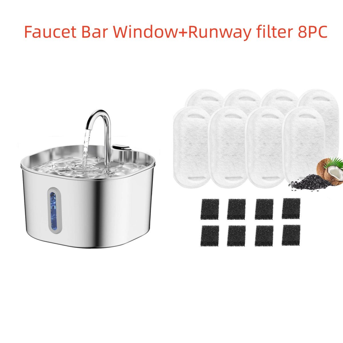 Stainless Steel Smart Pet Water Dispenser Automatic Circulation Large Capacity - Mascotitas