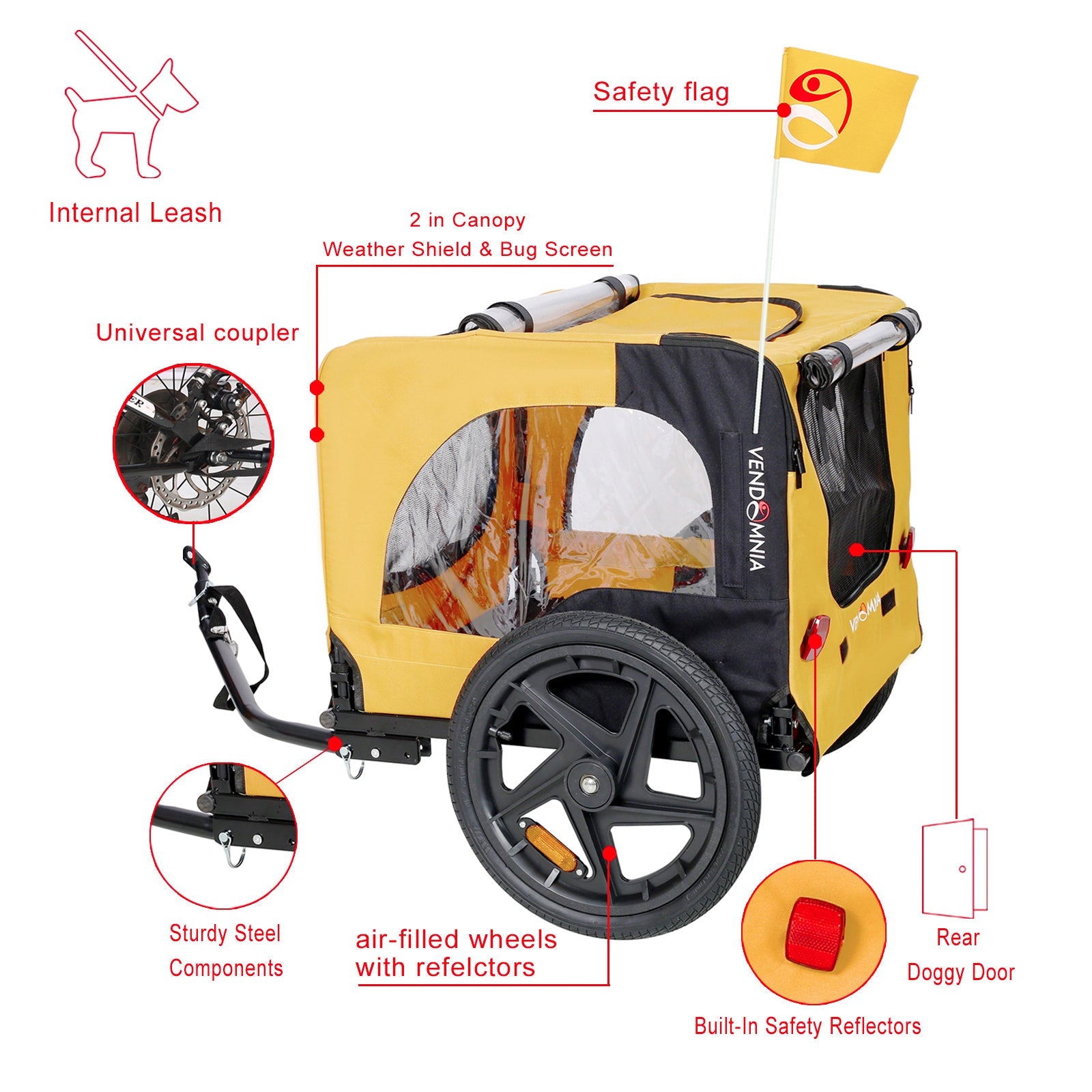 Stroller Dog Carrier With Bicycle Tow - Mascotitas