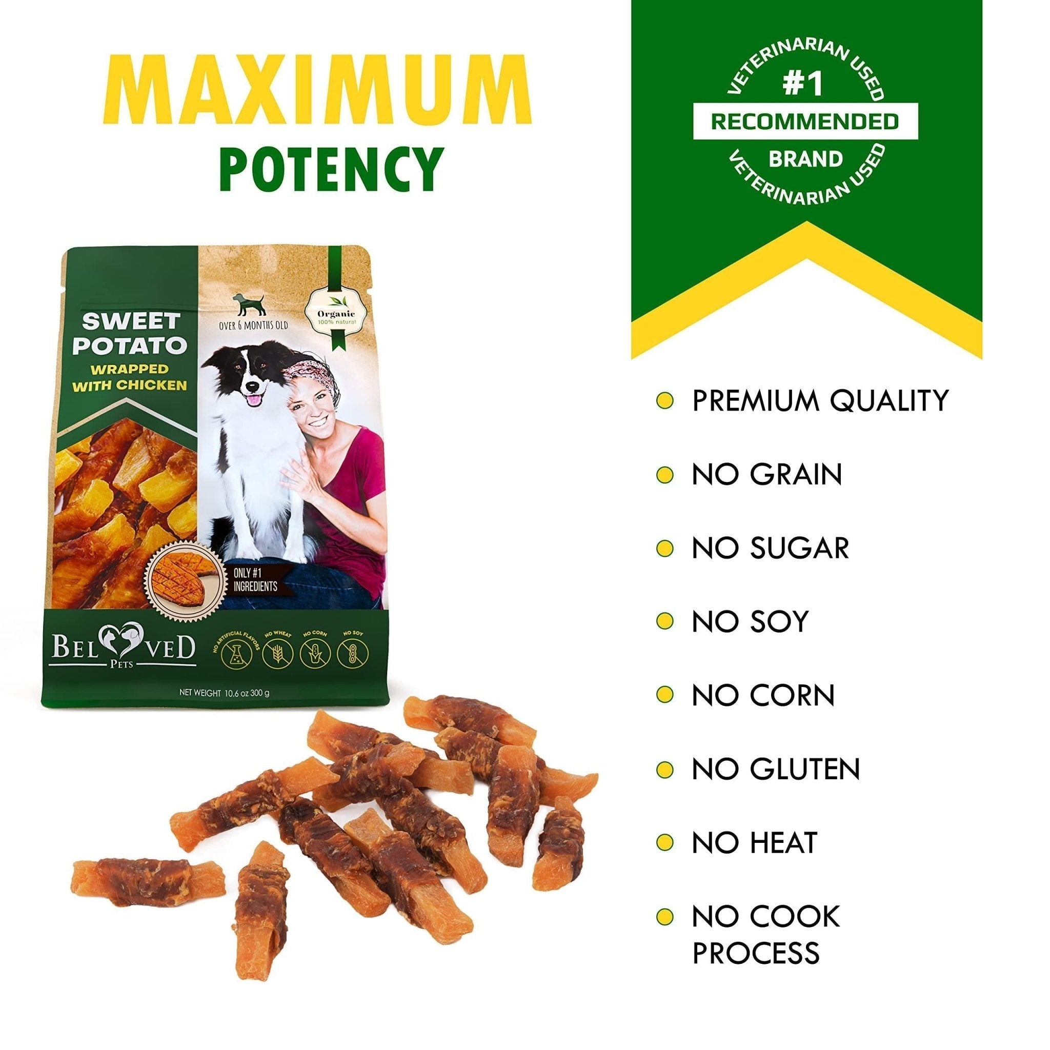 Sweet Potato & Chicken Chews — Grain Free - Mascotitas