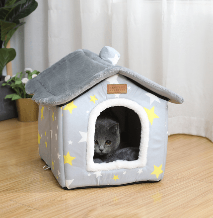 Warm Closed Dog Kennel House for Pets - Mascotitas