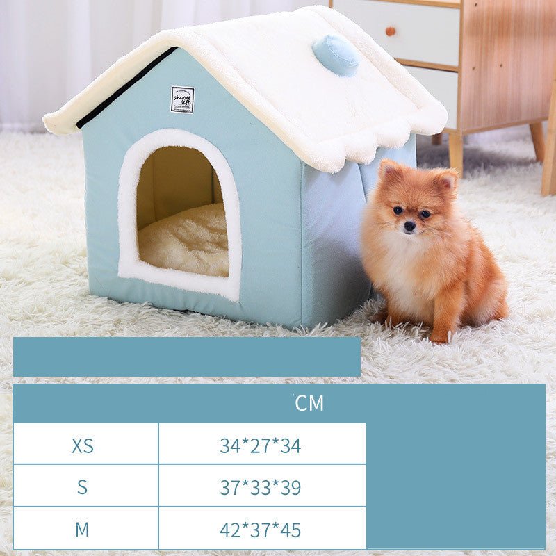 Warm Closed Dog Kennel House for Pets - Mascotitas