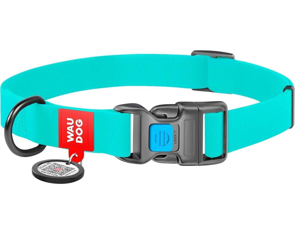 Waterproof Dog Collar Heavy Duty Adjustable for Medium Dogs M Size Glow in Dark - Mascotitas