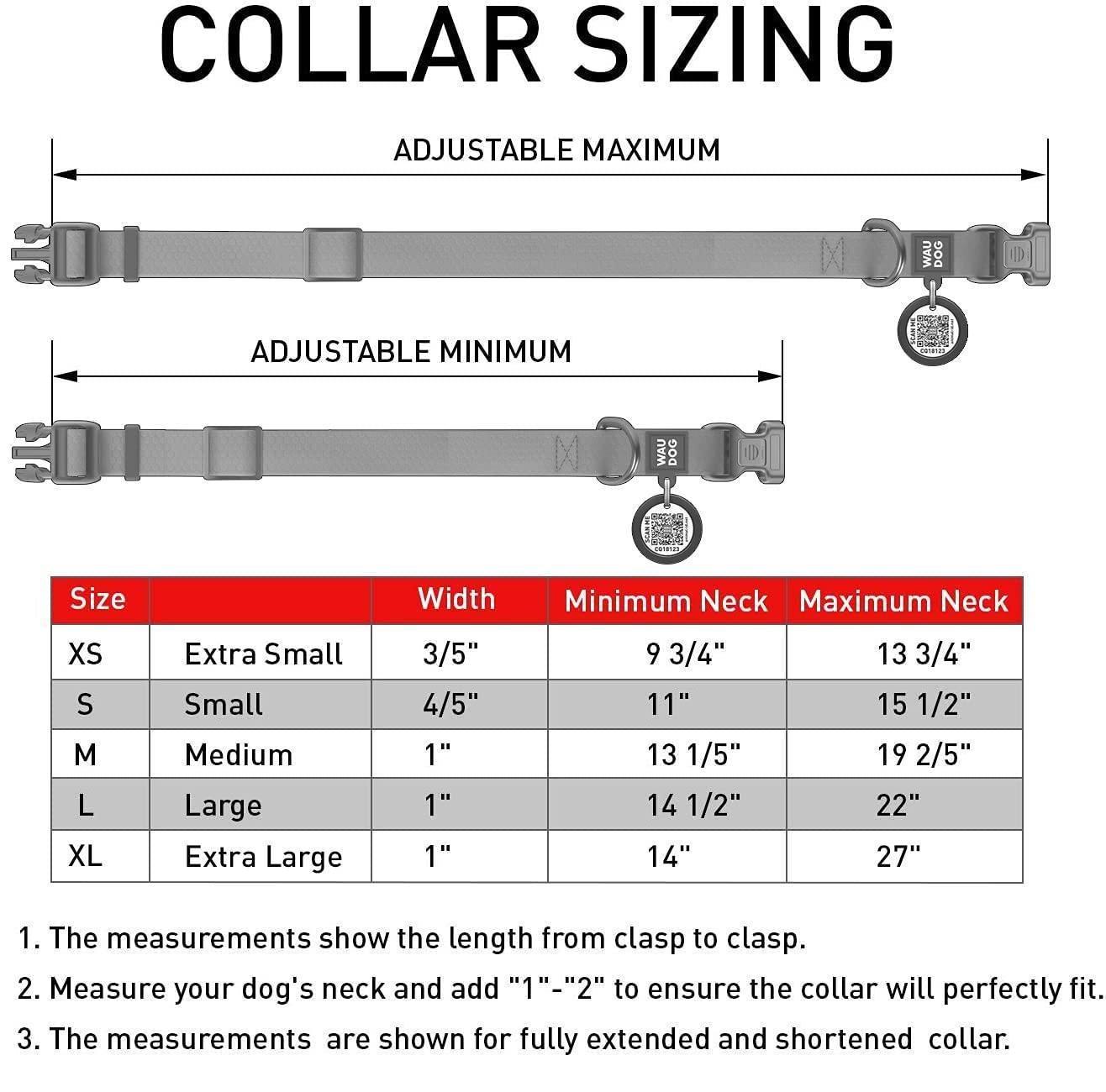 Waterproof Dog Collar Heavy Duty Adjustable for Medium Dogs M Size Glow in Dark - Mascotitas