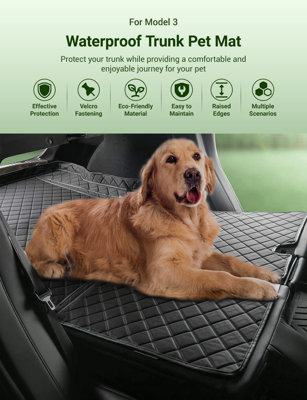 Waterproof Trunk Pet Mat for Tesla Model 3
