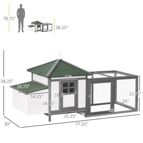Wooden Chicken Coop With Nesting Boxes - Mascotitas